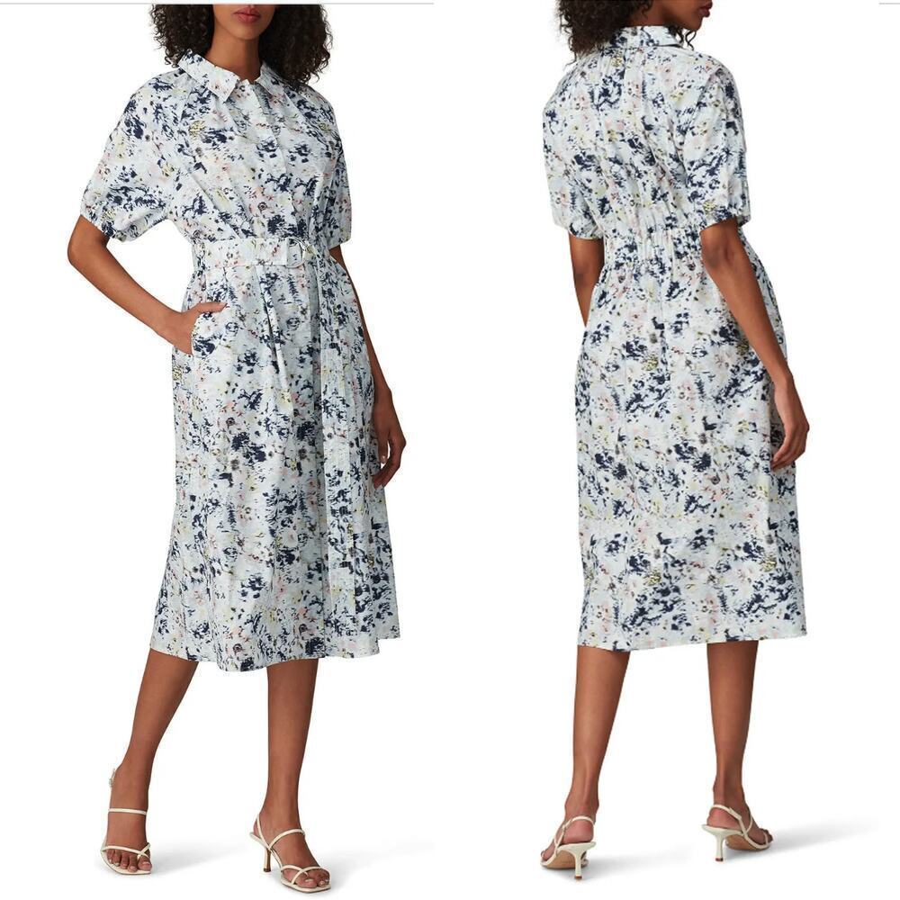 Jason Wu Blurred Poplin Shirtdress 100% Cotton - Size 4